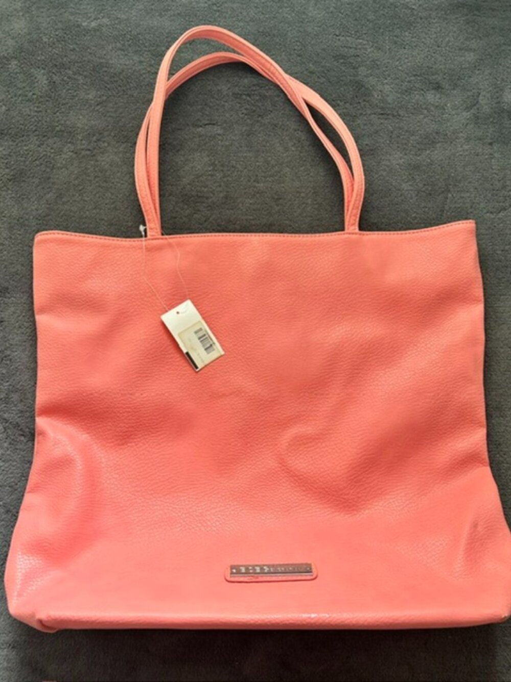 BCBGeneration Coral Faux Leather Tote Bag
